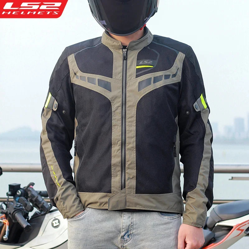 LS2 Motorcycle Jacket Riding Summer Anti Drop Off-Road Motobike Travel ...