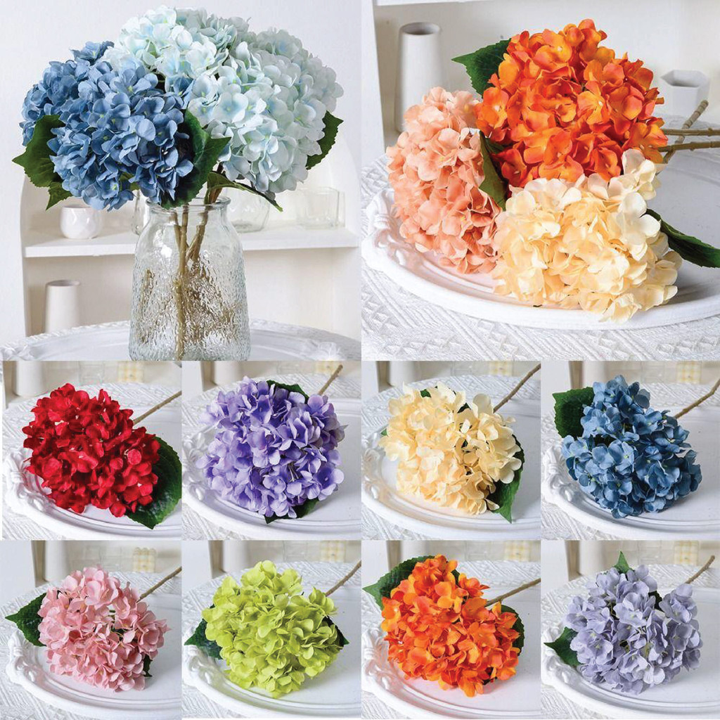 Hydrangea Artificial Flower Fake Flower Deco Bunga Hiasan Rumah Flower ...