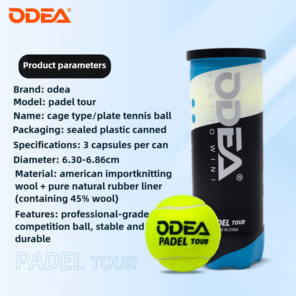 ODEA Padel Balls, Professional Grade with US Felt and Durable Rubber ...