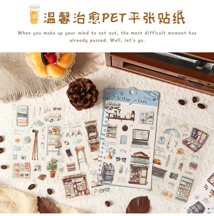 Journamm 4 Sheets PET Stickers for Journaling Scrapbook Supplies and ...