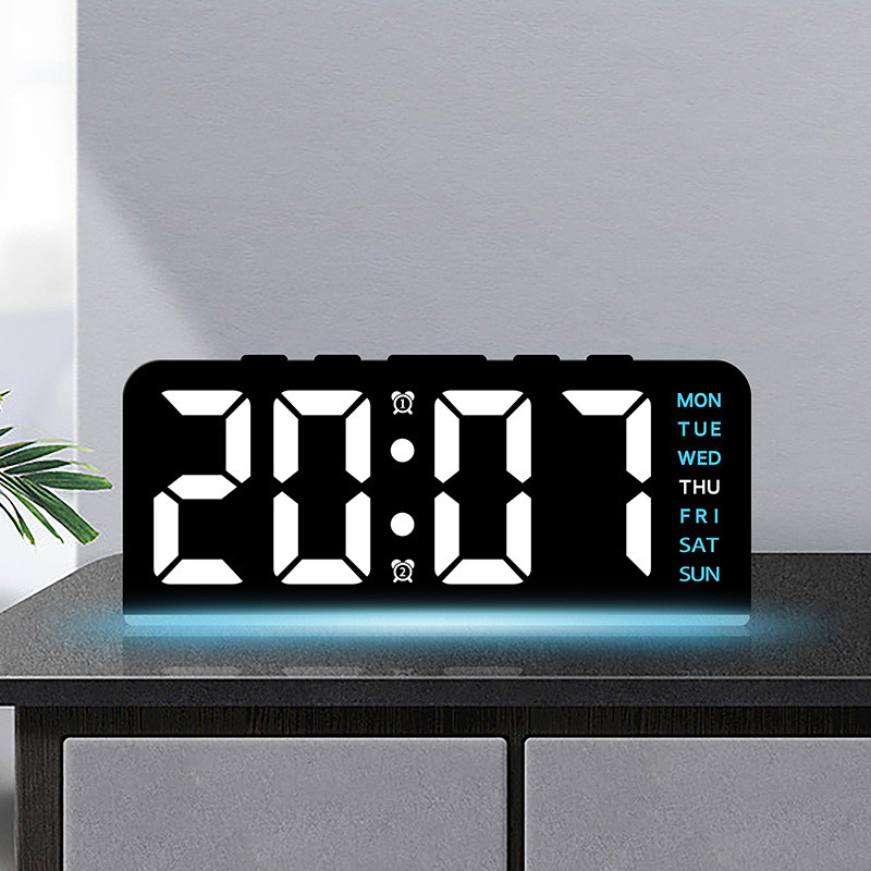 Ambient Light Innovative LED Large Character Digital Clock Date Desk ...