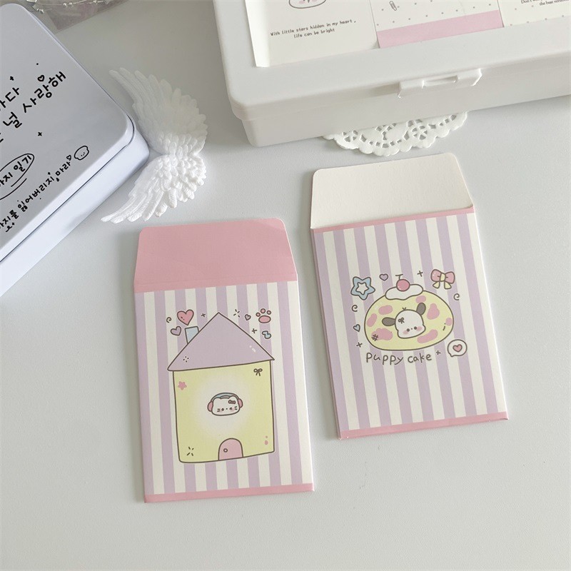 6pcs/set Cute Puppy Envelope Photocard Packaging Bag | Shopee Malaysia