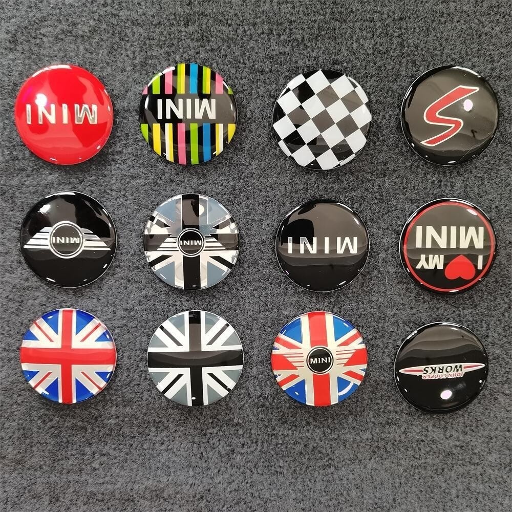 4PCS 52mm Car Wheel Center Hub Cap Emblem Sticker for Mini Cooper JCW ...