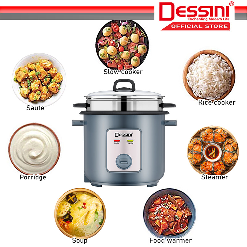 DESSINI ITALY 3.0L Electric Rice Cooker Non Stick Aluminium Inner Pot ...