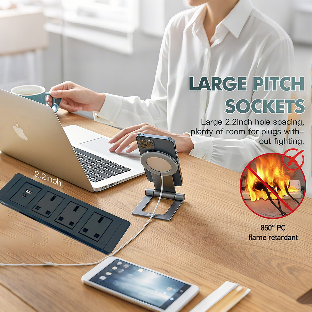 FUNAYA Built-in Desktop Embedded Socket UK SG MY MK Plug 2 3 4 5 ...
