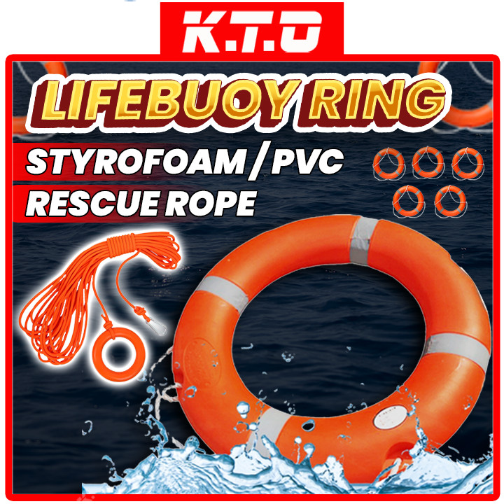 Marine Lifebuoy Safety Swimming Ring Reflective Life-Saving Water ...