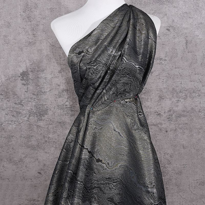 Gold-thread Woven Brocade Jacquard Fabric - Horse Face Pattern ...