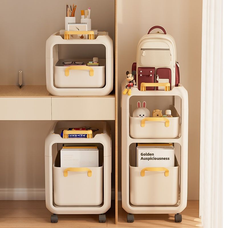 Schoolbag Storage Rack Movable Trolley Home Student Book Storage Rack ...