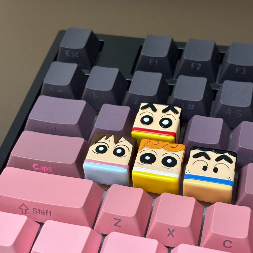 Crayon Shin-chan Keycaps MX Switch Cute 3D Mechanical Resin Keycaps ESC ...