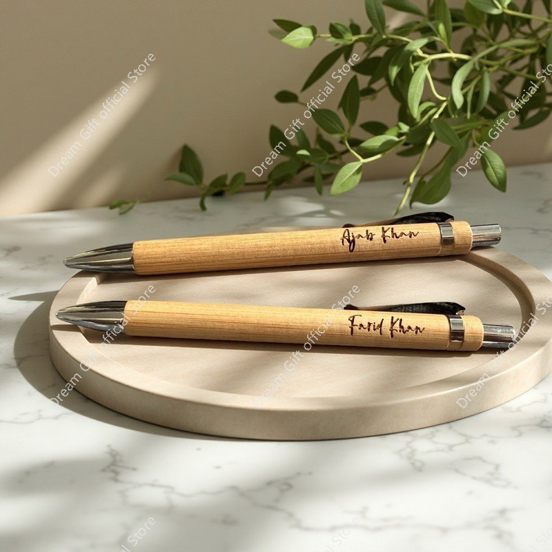 PERSONALIZED BAMBOO PEN (LASER ENGRAVED) | Shopee Malaysia
