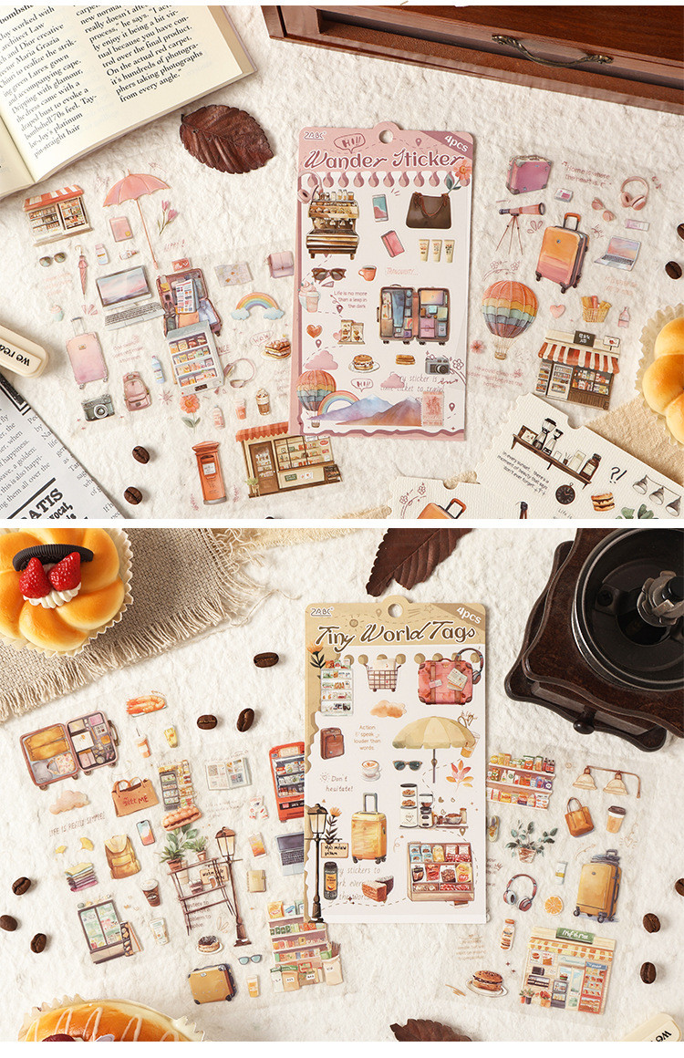 Journamm 4 Sheets PET Stickers for Journaling Scrapbook Supplies and ...