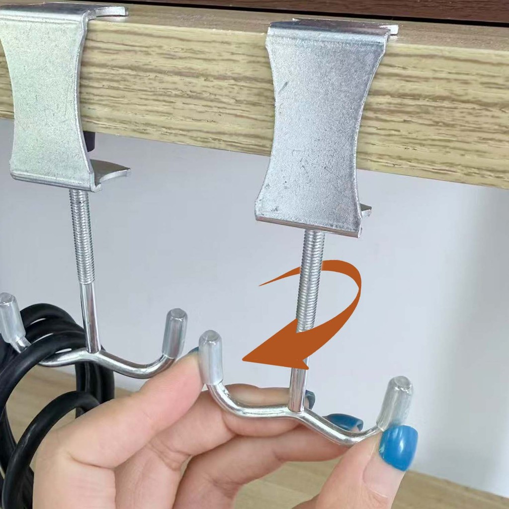Non Drilling Double Head Table Edge Hook - Portable Movable Kitchen ...