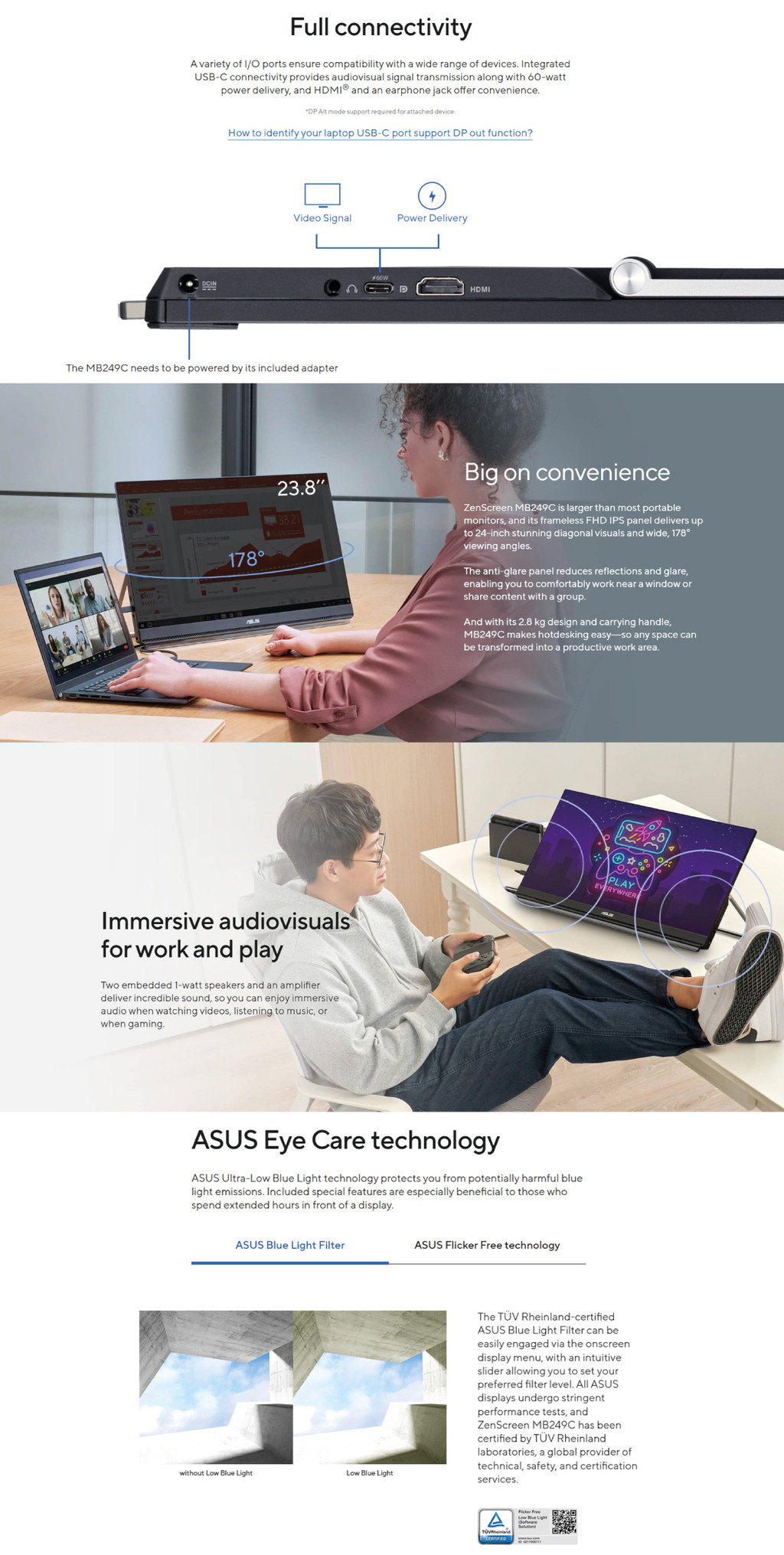 ASUS ZenScreen MB249C 24