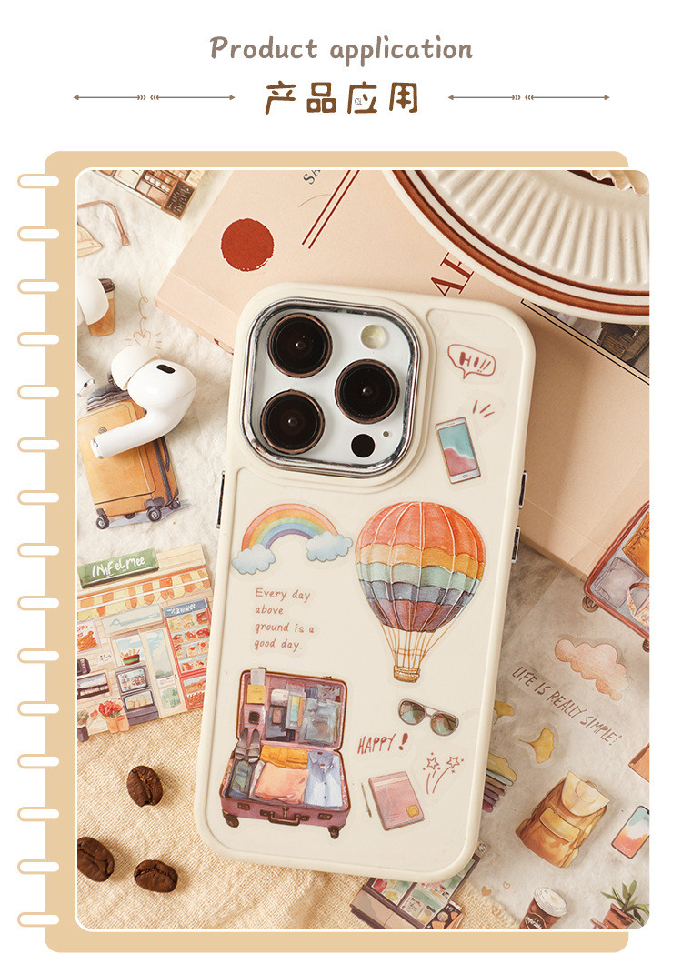 Journamm 4 Sheets PET Stickers for Journaling Scrapbook Supplies and ...
