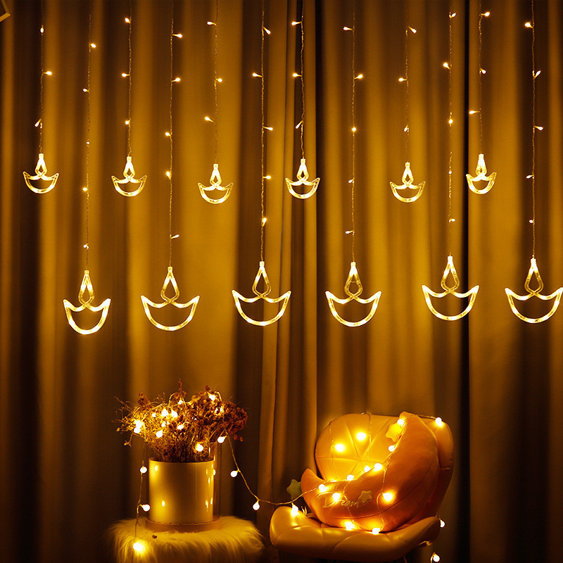 2025 Happy Diwali Festival Decor Waterproof Curtain Lamp Deepavali ...