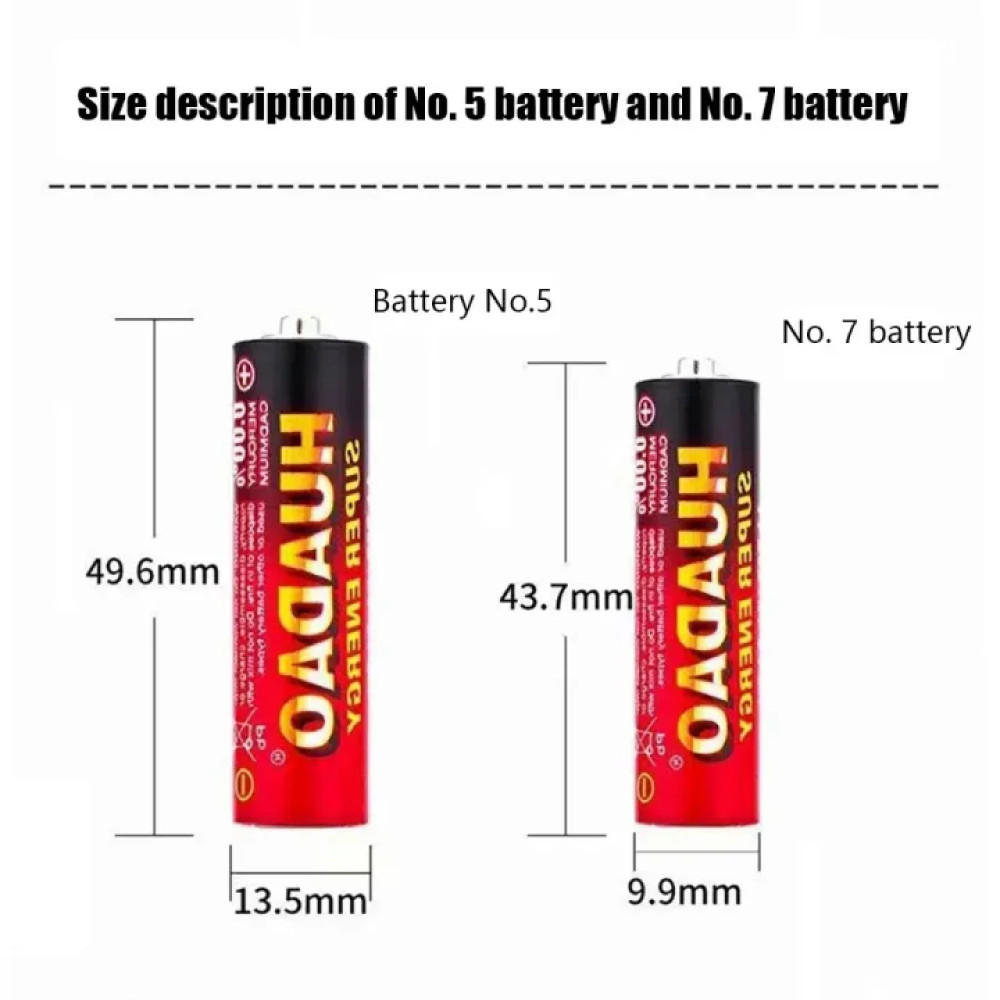 【2pcs/pack】 SUPER HEAVY DUTY AA AAA BATTERY HUADAO R6P R03 电池 Toy ...