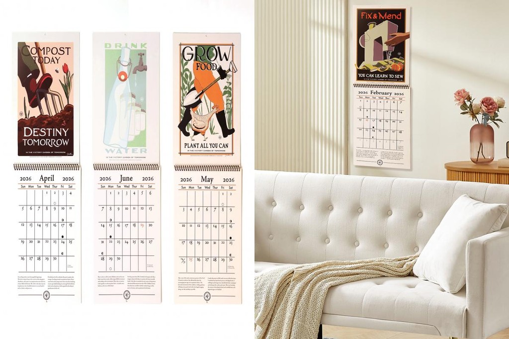 (Superbaby) Living Room Decor Calendar 2026 Wall Calendar Coil Binding ...