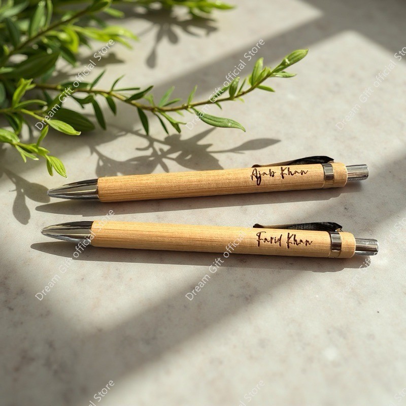PERSONALIZED BAMBOO PEN (LASER ENGRAVED) | Shopee Malaysia