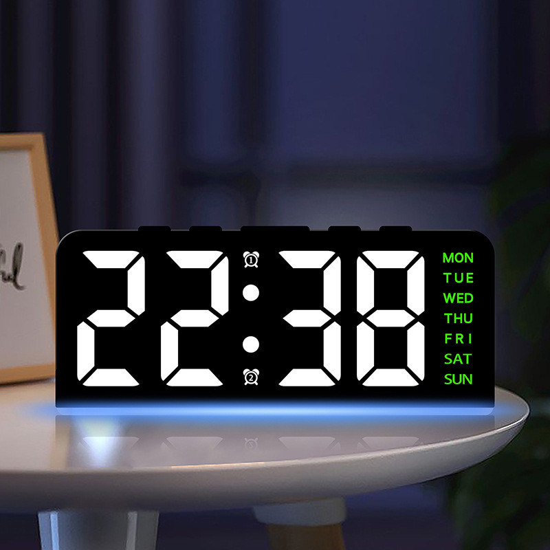 Ambient Light Innovative LED Large Character Digital Clock Date Desk ...