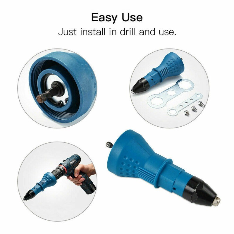 Electric Pull Rivet Conversion Adapter Pull Nail Electric Rivet Nut ...