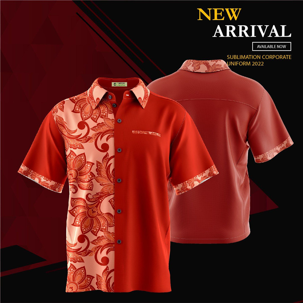Corporate sublimation batik shirt