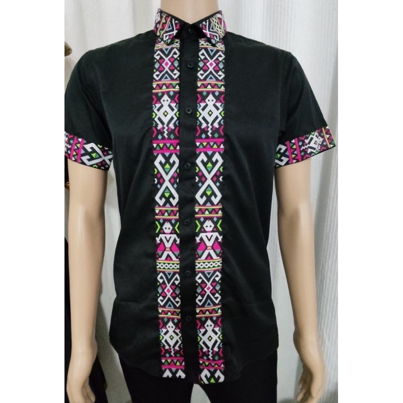 Modern Sabah shirt/men's shirt Rungus pinacol pattern pattern (regular ...