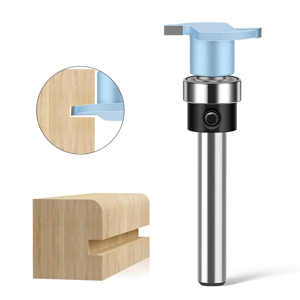 1/4 Inch Shank T-Slot Router Bit with Bearing, 2mm Groove Width Wire ...