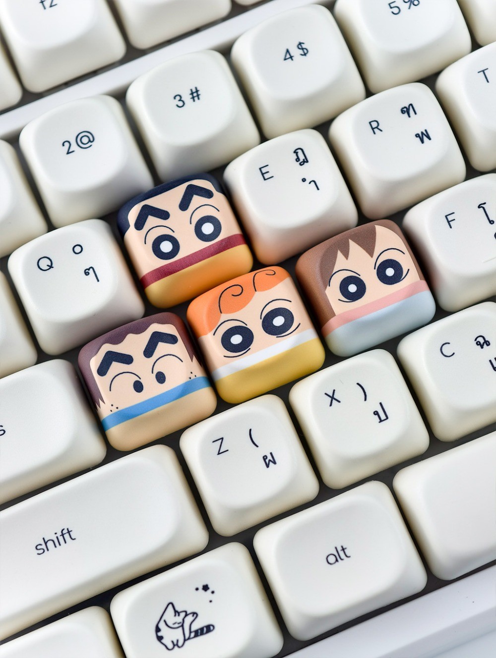 Crayon Shin-Chan Keycaps 6pcs PBT MOA Profile Dye Sublimation Wooting ...