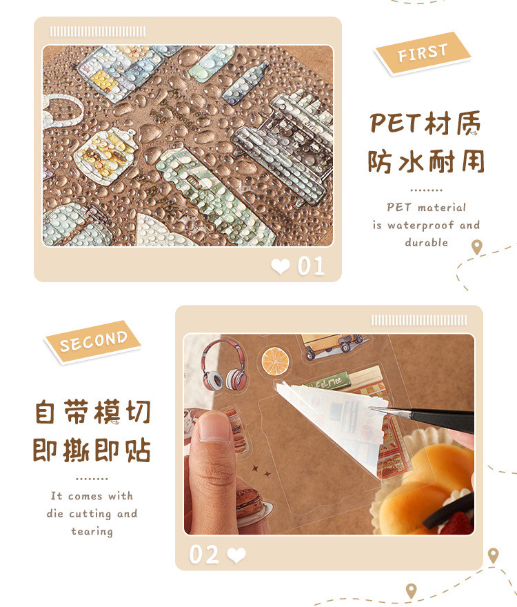 Journamm 4 Sheets PET Stickers for Journaling Scrapbook Supplies and ...