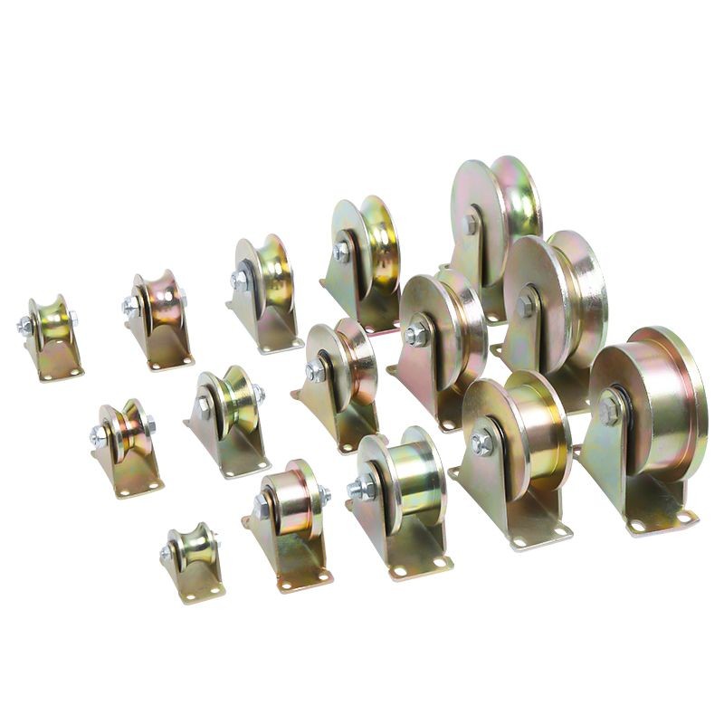 Color Steel Rail Wheel V-shaped U-shaped Wire Rope Guide Rail Wheel ...