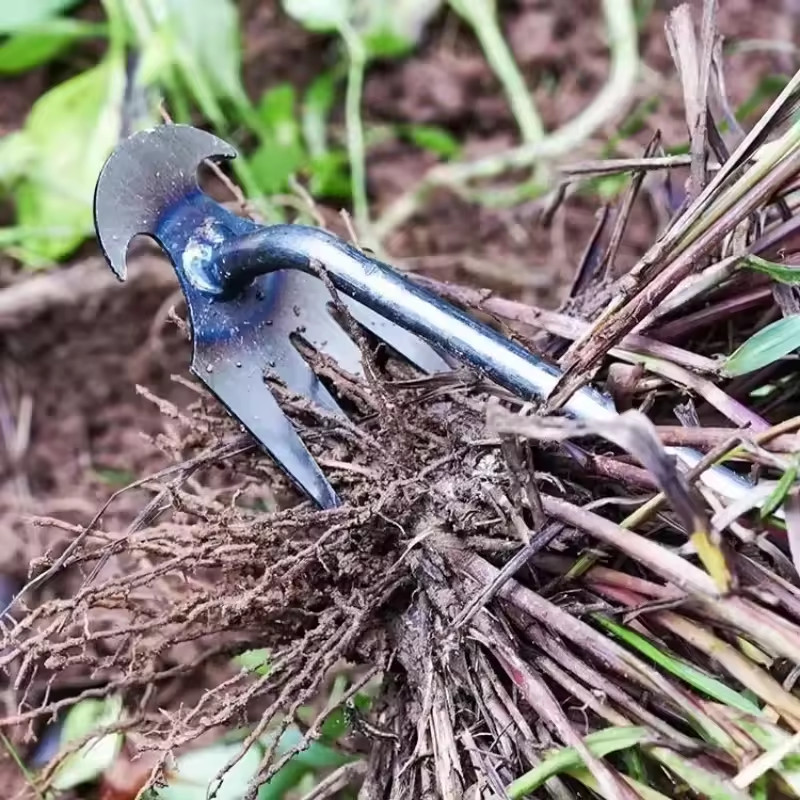 2 in 1 Garden Weeder Rake Tools Manual Weed Grass Rooting Shovel ...