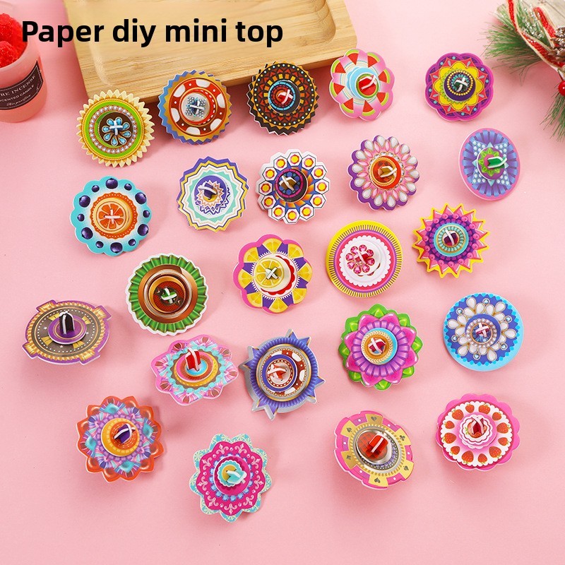 3d Diy Childrens Puzzle Paper Gyroscope With Paper Craft Material For ...