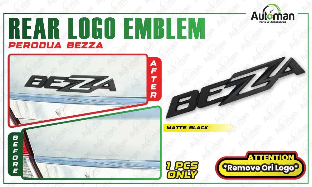 Rear Logo Emblem Badge Perodua Bezza 2016 - 2025 Rear Bonnet Wording ...