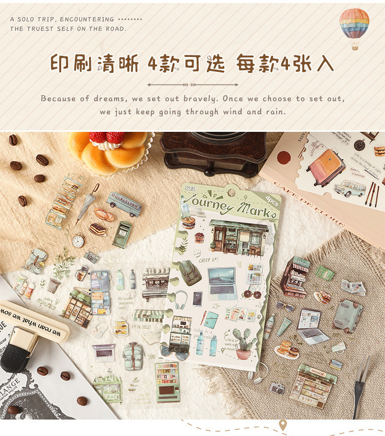 Journamm 4 Sheets PET Stickers for Journaling Scrapbook Supplies and ...
