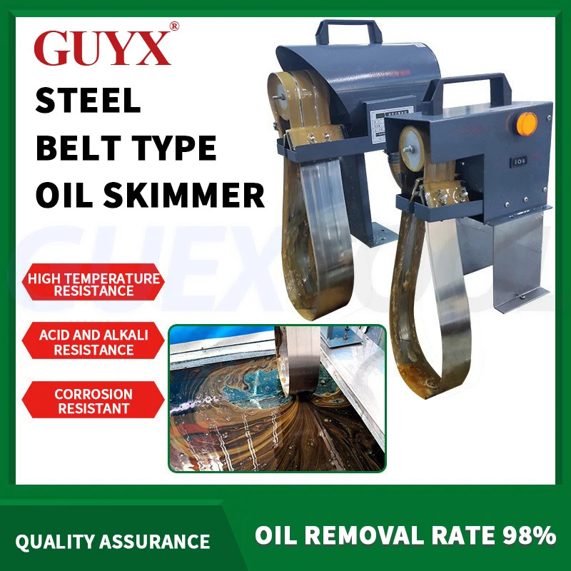Portable Oil Skimmer CNC Steel Belt Oil Scraper Degreaser Oil-Water ...