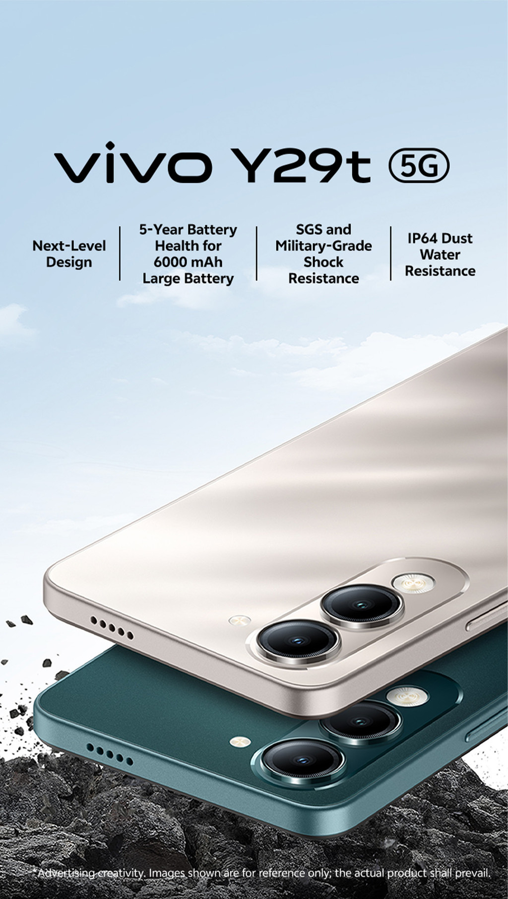 vivo Y29t 5G Smartphone 16(8+8) GB RAM + 256GB ROM 6000mAh Battery IP64 ...