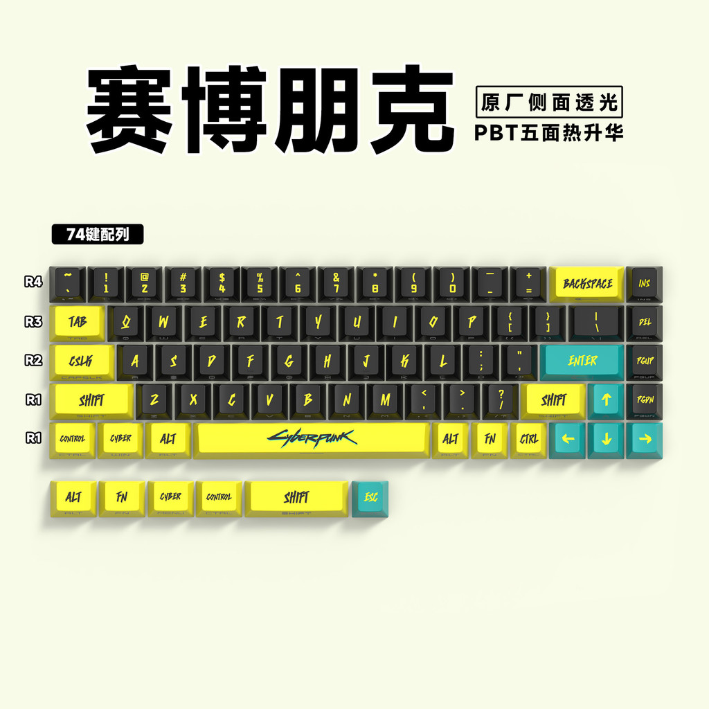 [GP] 61/68 Keys Small Configuration Column Keycap PBT Sublimation ...