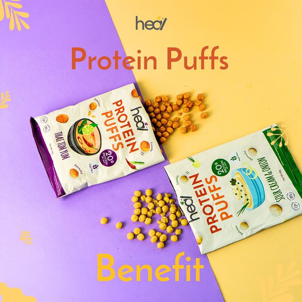 HEAL PROTEIN PUFFS High Protein High Fibre Healthy Guilt Free Snacks ...