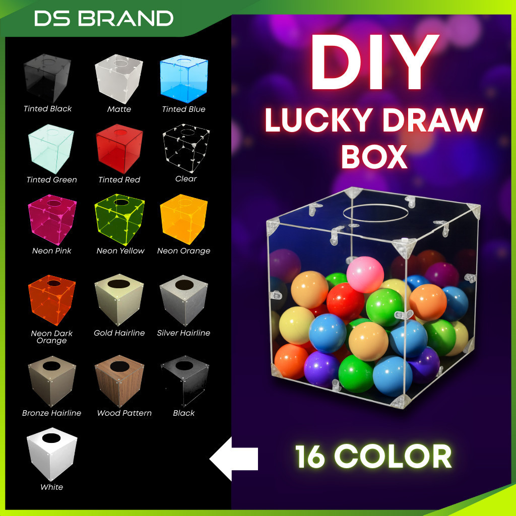 Kotak Cabutan Bertuah DIY 16 Warna Lucky Draw / DIY Box Event Contest ...