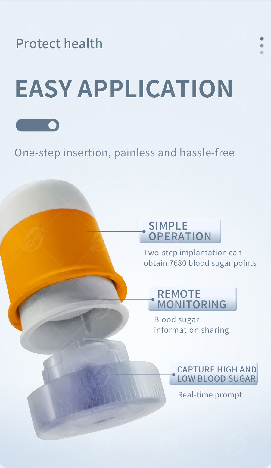 Yuwell Anytime 5 CGM Continuous Blood Glucose Monitoring System Blood ...