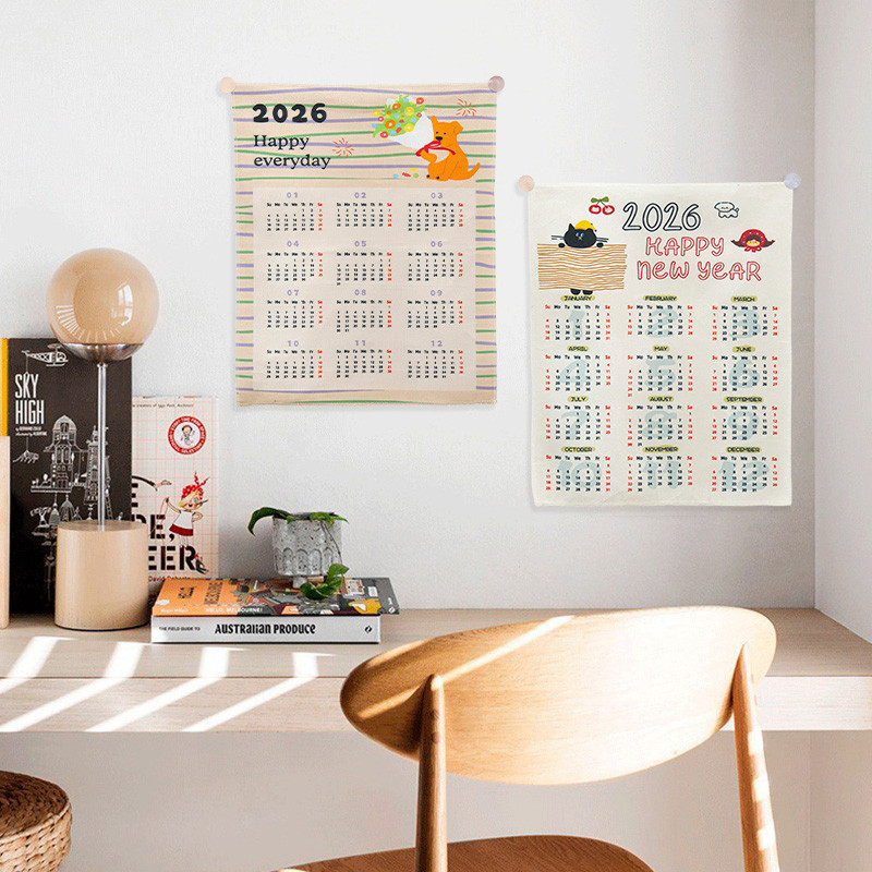 2026 Hanging Cloth Calendar Home Wall Decoration Calendar | Shopee Malaysia