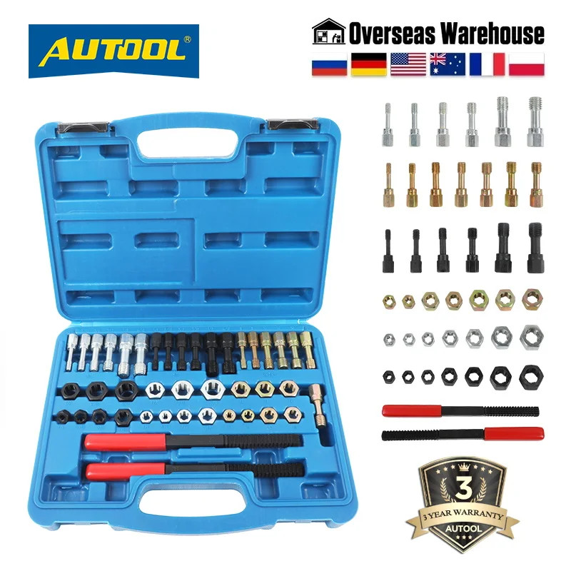 AUTOOL Thread Chaser Set 42Pcs Thread Repair Tool UNC/UNF/Metric Thread ...