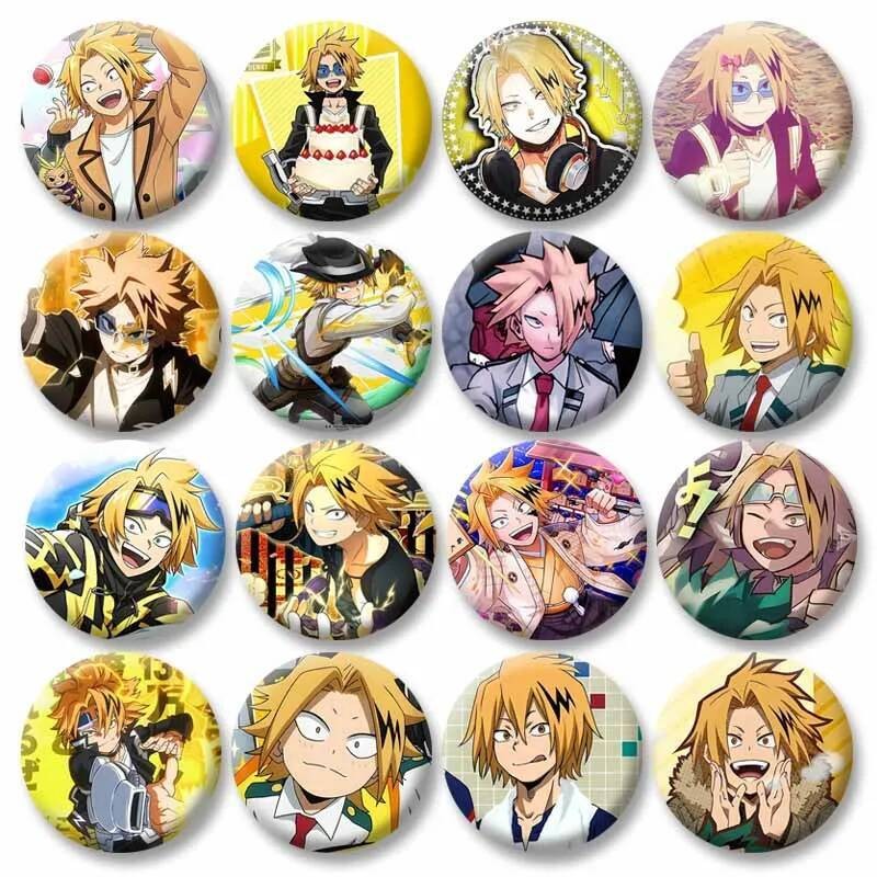 Anime Figure Denki Kaminari Icons Badges My Hero Academia Cartoon ...