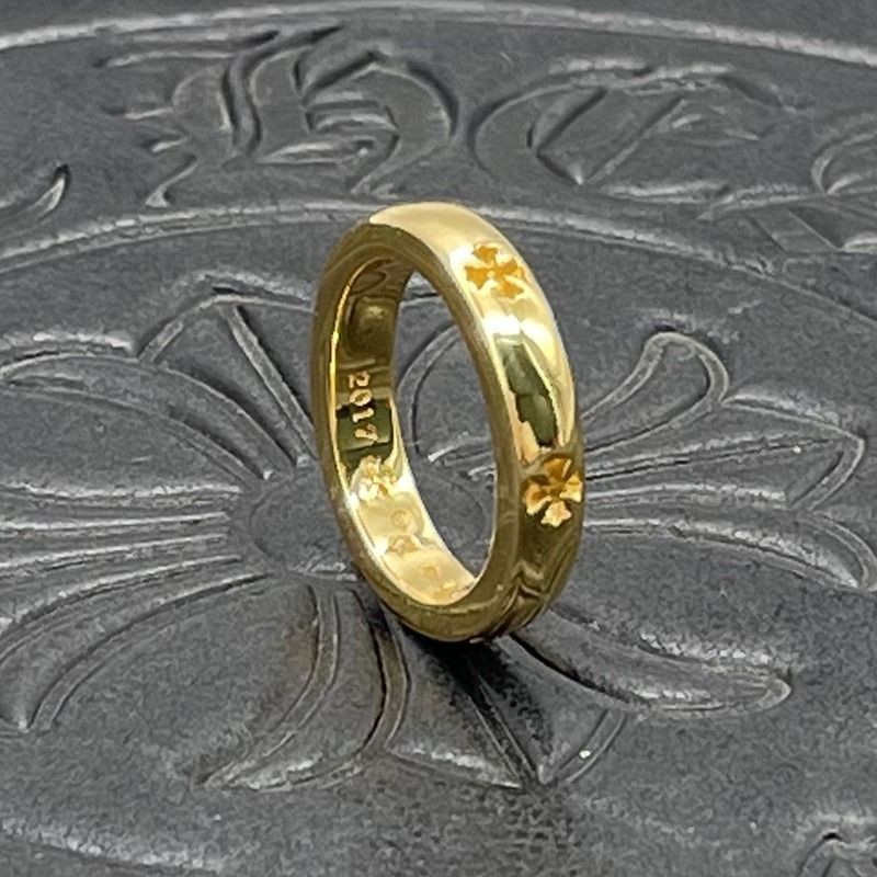 Chrome Hearts CH Ring Eternal Glossy Golden Cross Punk Ring Men And ...