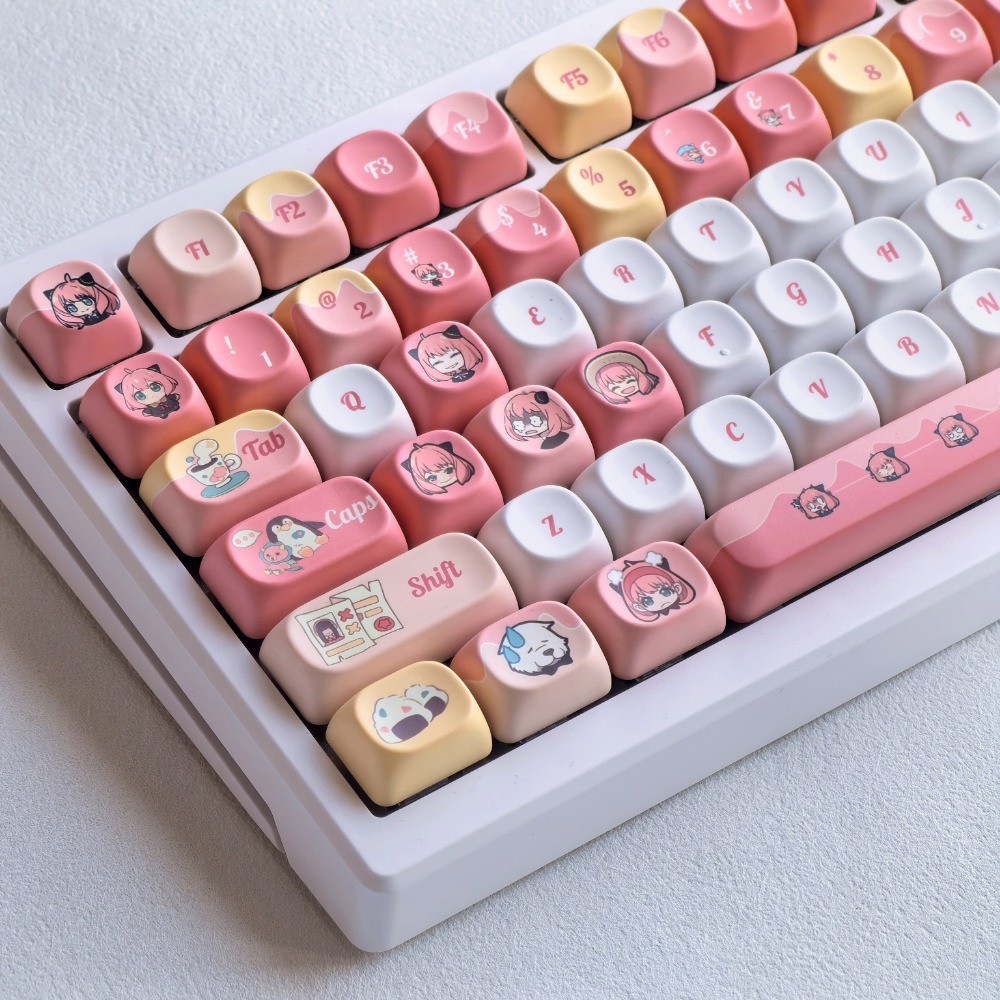 ‌Anya‌ Keycap 120 Keys PBT MOA Profile Anime Five-sided Dye Sublimation ...