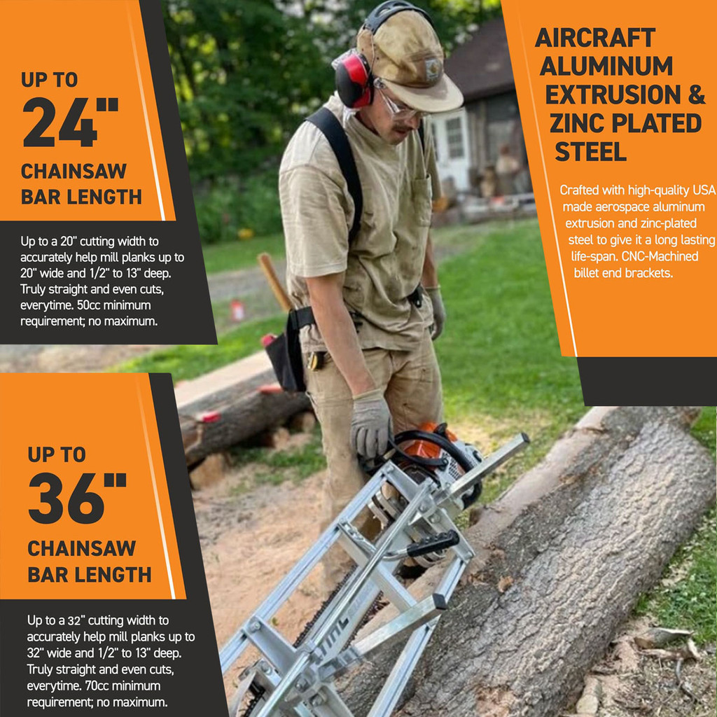 🇲🇾24H🚚Woodworkers Portable Saw Chain Chainsaw Mill Chainsaw Guide Bar ...