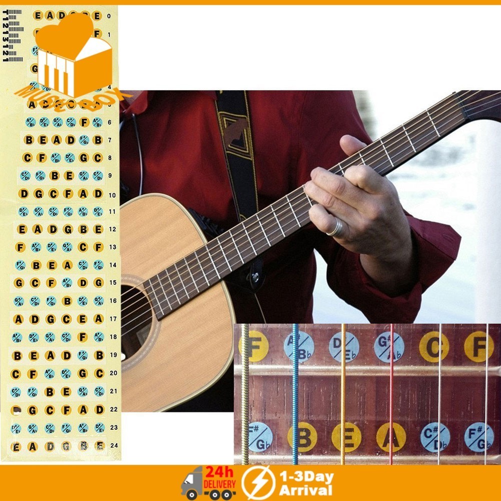 Local shipment Guitar Fretboard Note Decals Fingerboard Frets Map ...