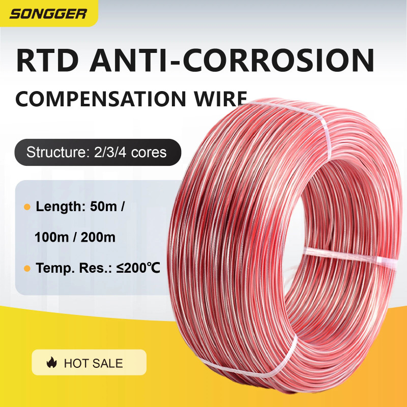 PT100 extension cable RTD compensating wire PTFE insulated FEP cable ...