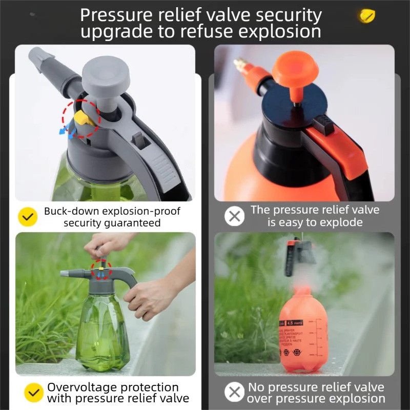 1.5L Hand Pressure Garden Sprayer Extension Nozzle Automatic Lock Water ...