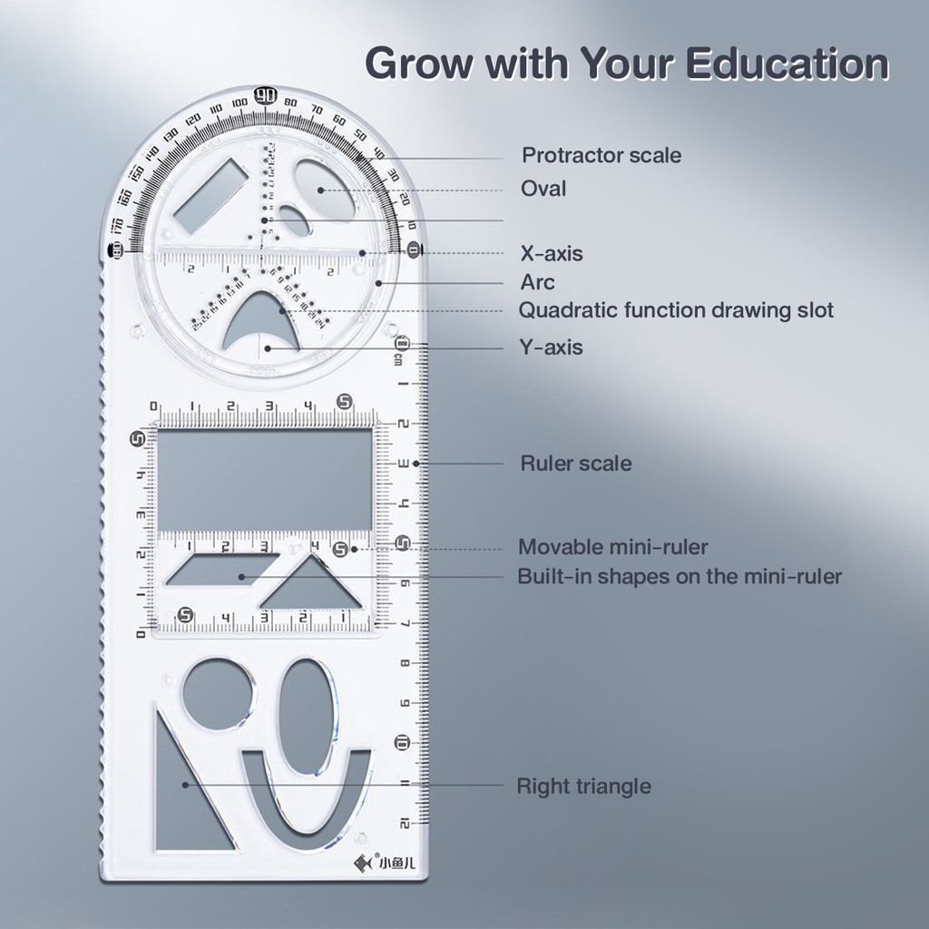 Student Geometric Ruler Multi Spirograph Ruler Measur Tool Pembaris ...